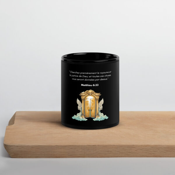 Tasse Mug Brillant Noir Mathieu 6:23