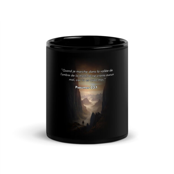 Tasse Mug brillant noir Psaumes 23:1