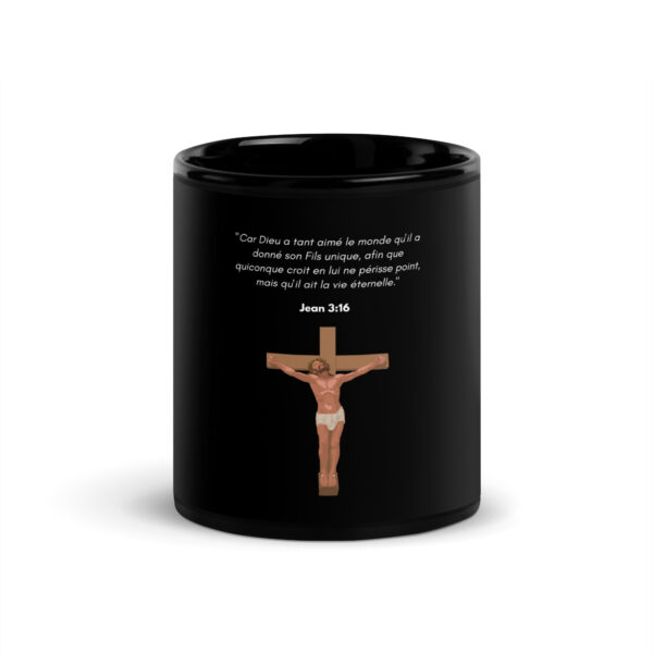Tasse Mug brillant noir Jean 3:16